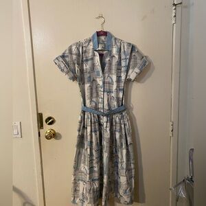 Vintage Style Rockabilly 50’s dress size 10